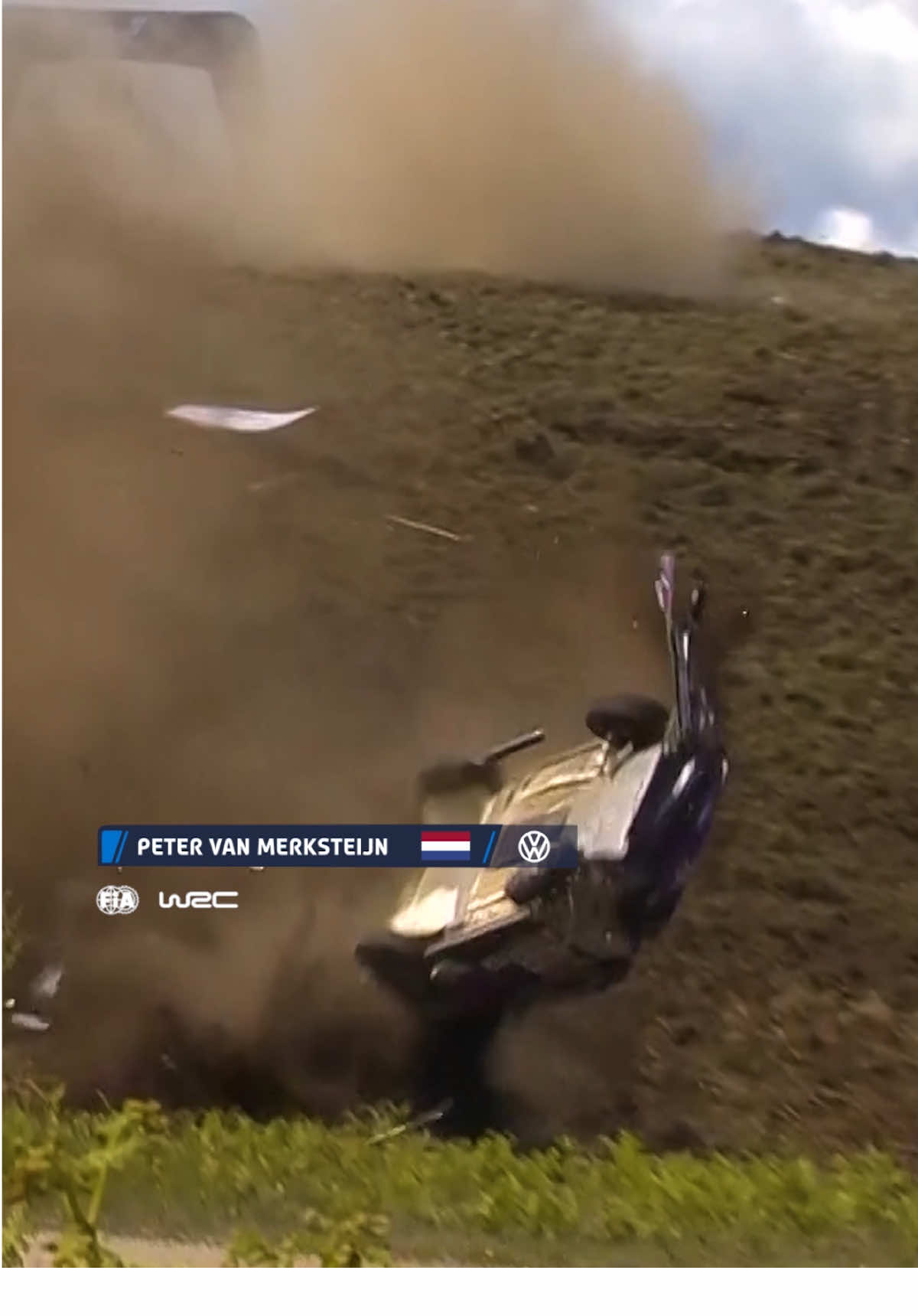 A heavy crash for the Dutch duo ❌ Crew OK ✅ #WRC #rally #Motorsport #rallydeportugal 