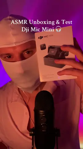 ASMR with Dji Mic Mini🎧Did you like the sound?  #asmr #maskedasmr #maskedman #djimicmini #djimic #asmrsounds #fyp #foryou #masktok #asmrtist #maskedmen #asmrunboxing 