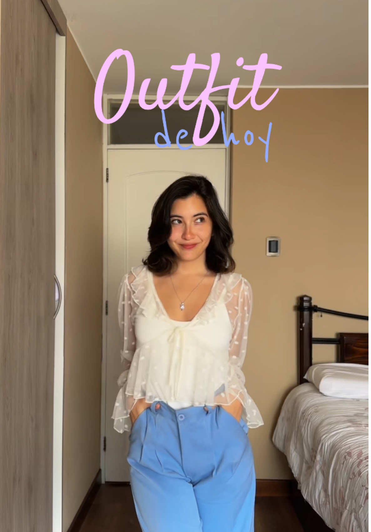 Like y te muestro cómo me maquillé😳 #outfit #outfitinspo #haul #pantalongamarra #pantalonceleste #fyp #ootdinspo 