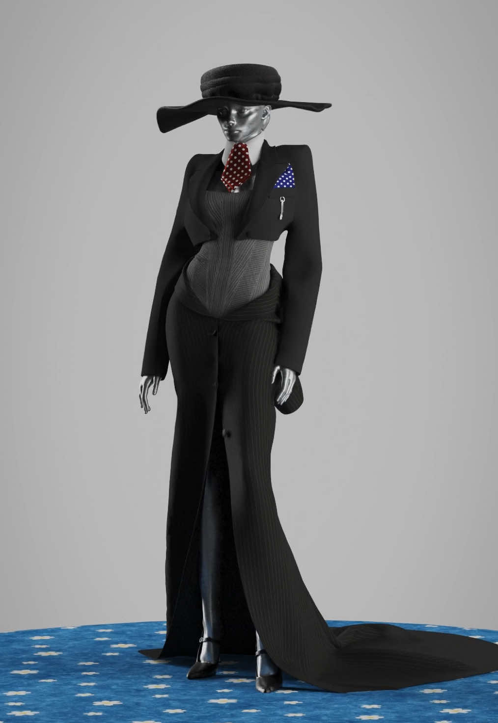 Still riding the MET Gala wave 🖤✨ I just had to recreate this iconic Marc Jacobs look worn by @Rihanna — I mean… how could I not? The silhouette, the attitude, the elegance Created with @CLO3D  #clocreator #createwithclo #clo3d #fashion #fashiontiktok #digitalartist #3d #hautecouture #metgala #fyp #rihanna #marcjacobs 