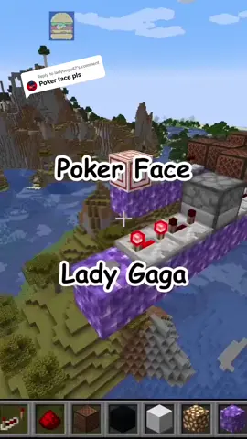 Replying to @ladybugy47  #pokerface #ladygaga #Minecraft #noteblock #redstone #fyp 