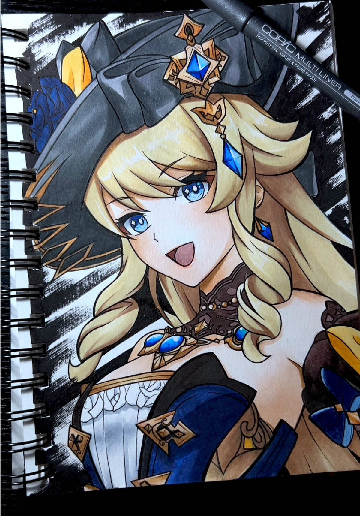 Navia Coloring | Genshin Impact |  #pourtoi #fyp #genshin #genshinimpact33 #genshinimpact32 #navia #naviagenshinimpact #genshinimpact34 #genshinimpact1 #draw #drawings #dessin 