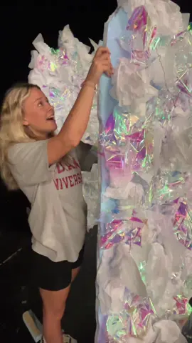 Set Strike. Say goodbye to Elsa’s icebergs! #theatre #dramaclub #musicals #frozen #setstrike #setcrew #elsa 