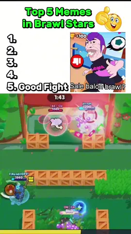 Part 20 Top 5 Memes in Brawl Stars#brawlstars #brawlstarsmeme #bs #meme #brawlstarstiktok #fup 