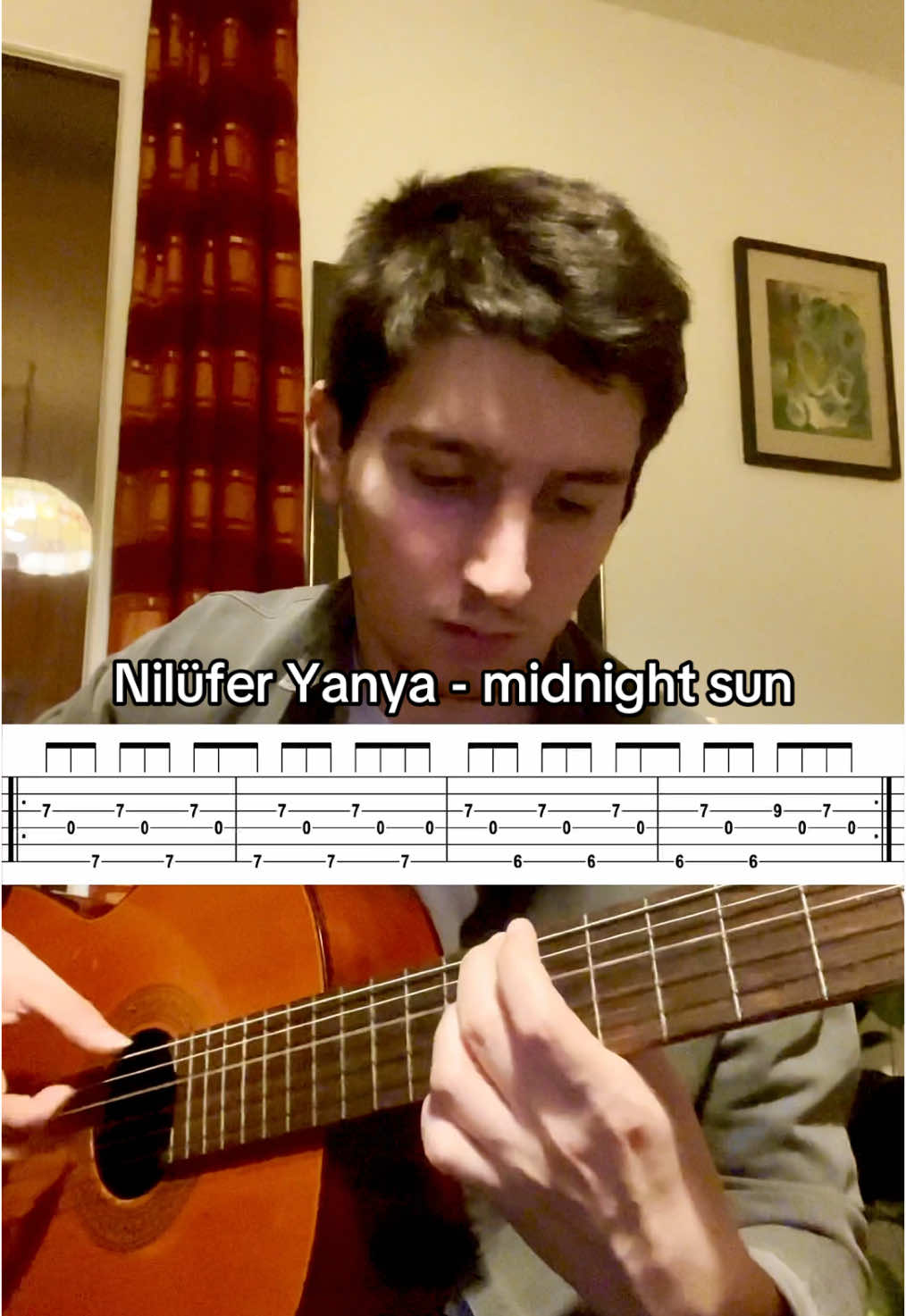 Fretday # 36: Nilüfer Yanya midnight sun tab #niluferyanya #midnightsun #artrock #altrock #guitar #guitartabs #guitartok 