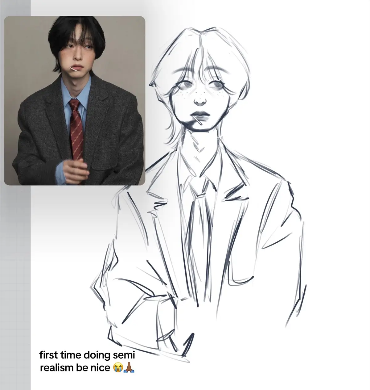 trying something new! i’m kinda happy how it came out so far   #art #artcommunity #sketch #digutalart #fypシ #fypage 
