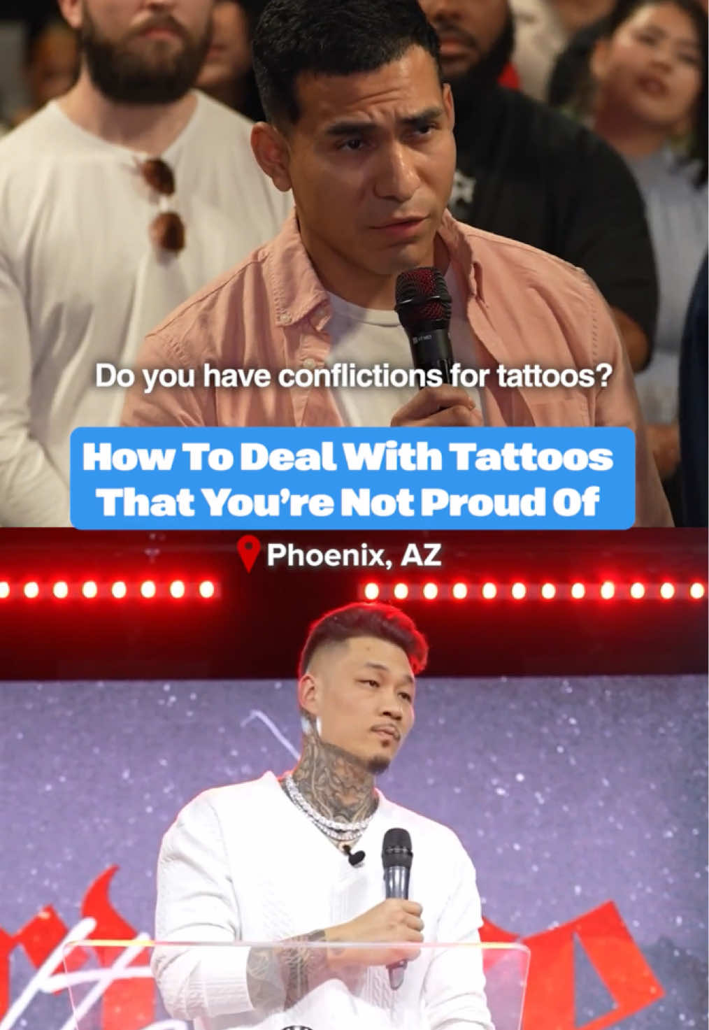 Tattoos are NOT a sin...but don't forget to think about God 😇 L1nk 1n b10 if you want to see the full sermon + Q&A #johnnychang #afterservice #liveevent #tattoos #ashamed #culture #virginmary #body #god #gospel #truth #testimony #coreoftheheart #coth #pheonix #arizona 