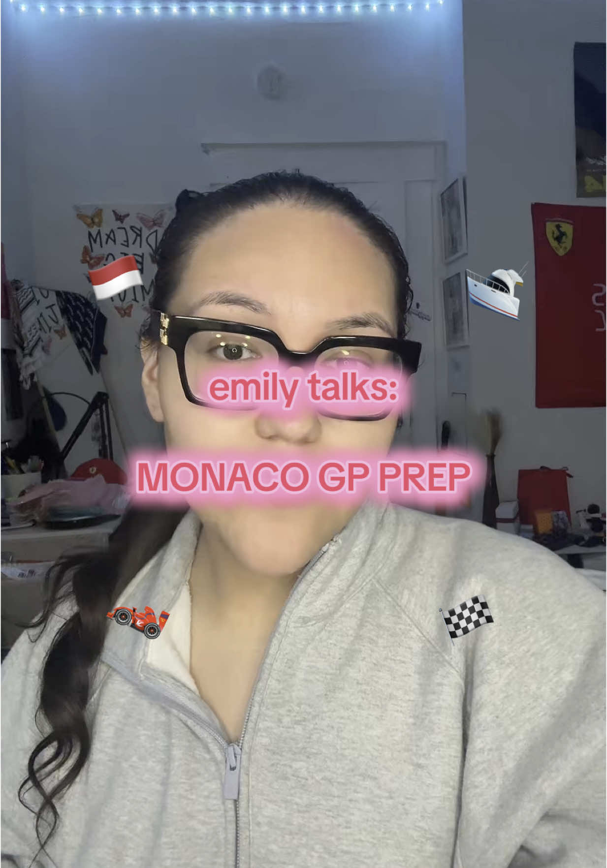 we’re down but we’re still up😭 • • • • #monacogp #f1 #ln4 #landonorris #landonorrismerch #f1merch #embroidery #beadedembroidery #f1beadedshirt #f1tiktok #emilytalksmonacogp 
