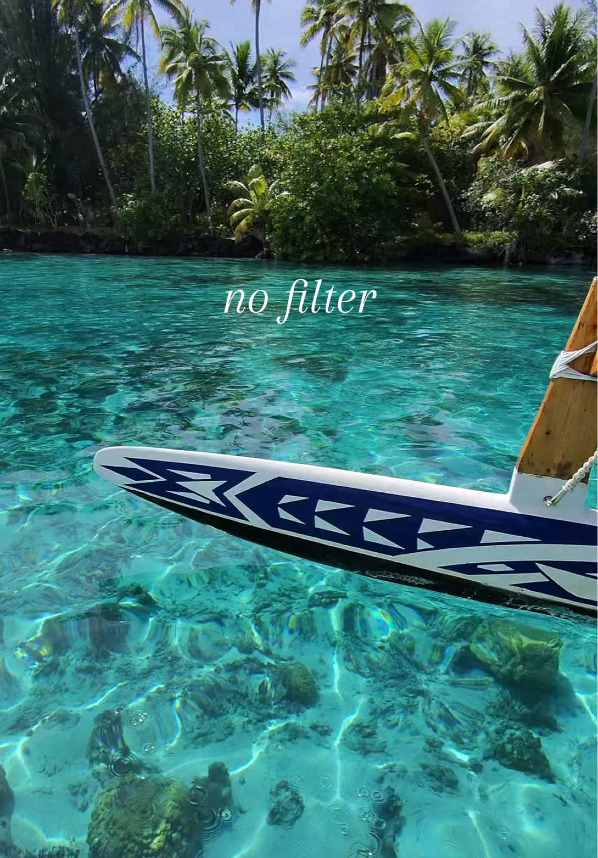 Absolutely no filter needed! Can you guess the location? #tropicalparadise #borabora #frenchpolynesia #crystalclear 