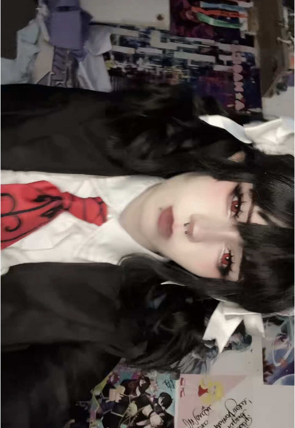 i fixed my makeup im a bit tired so i probably won’t record much im gonna cosplay again tomorrow probably yan chan or something  #celestialudenberg #celestialudenbergcosplay #danganronpa #danganronpacosplay #cosplay #anime #fyp 