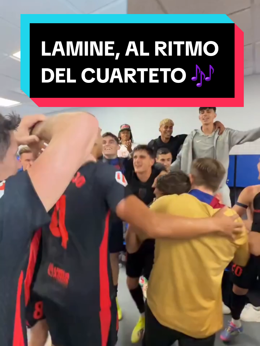 ¡UN FESTEJO A PURO RITMO DEL CUARTETO! 🥳🎶 La celebración en el vestuario de #Barcelona tras la consagración en #LaLiga @fcbarcelona  #TikTokDeportes #futbol #Lamine #festejo #LuckRa #cuarteto 
