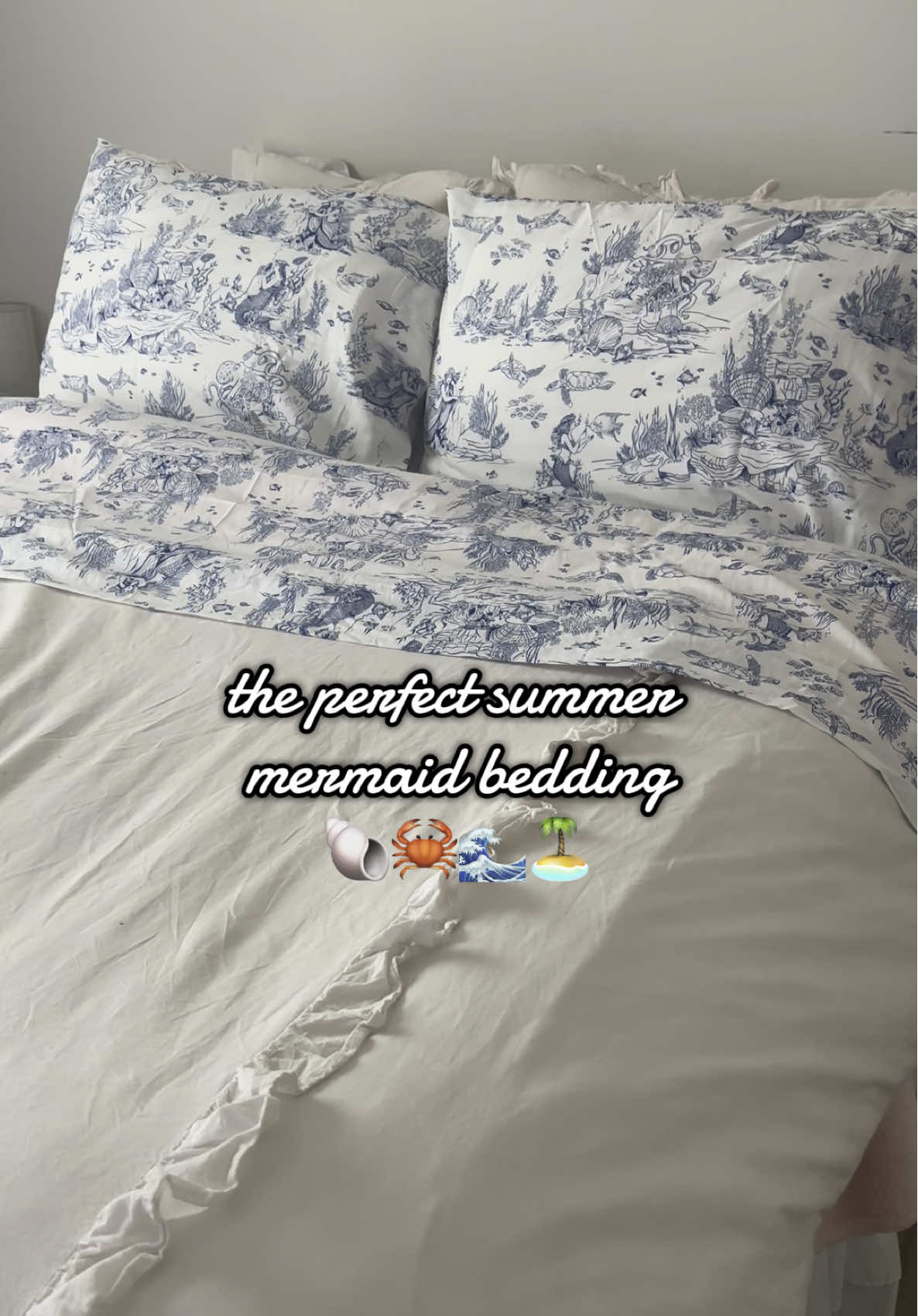 @Urban Outfitters truly has the best bedding 🌊🐙🐬🐚🦪 #mermaidbedding #summerbedding #urbanoutfitters #urbanoutfittersbedding #bedding #bluebedding 