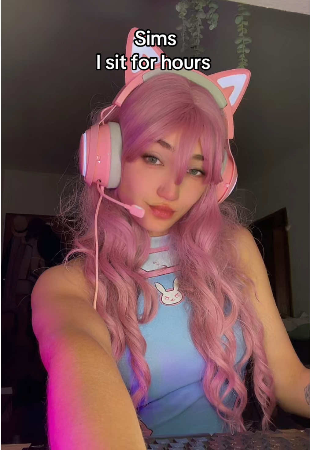 #sim #sims4 #games #favoritegame #fun #egirl #pinkhair 