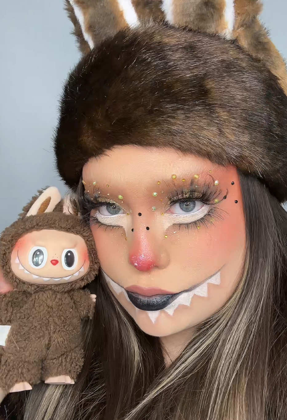yall I turned myself into a Labubu #fypシ #labubu #labubuthemonsters #labubumakeup #makeuptransformation 