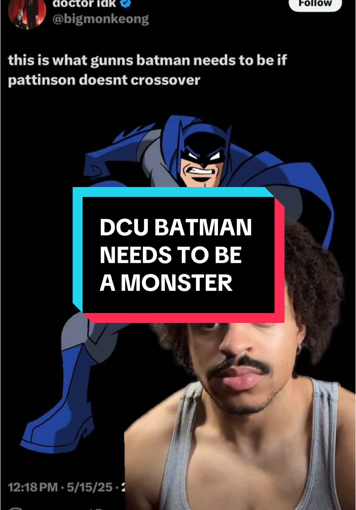DCU Batman needs to be a menace @James Gunn  #dc #batman #batmanarkham #fyp 