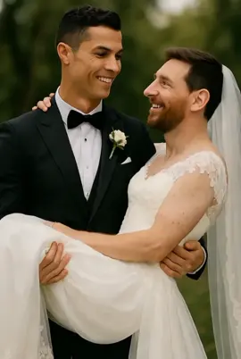 finalmente juntos cr7 e messi casando #fyp #cr7 #messi #ia #edit #foryoupage 