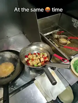 2 dishes At the same time‼️‼️💯💯 #pov #asmr #cookingtutorial #howtocook #wok #cooking #chef 