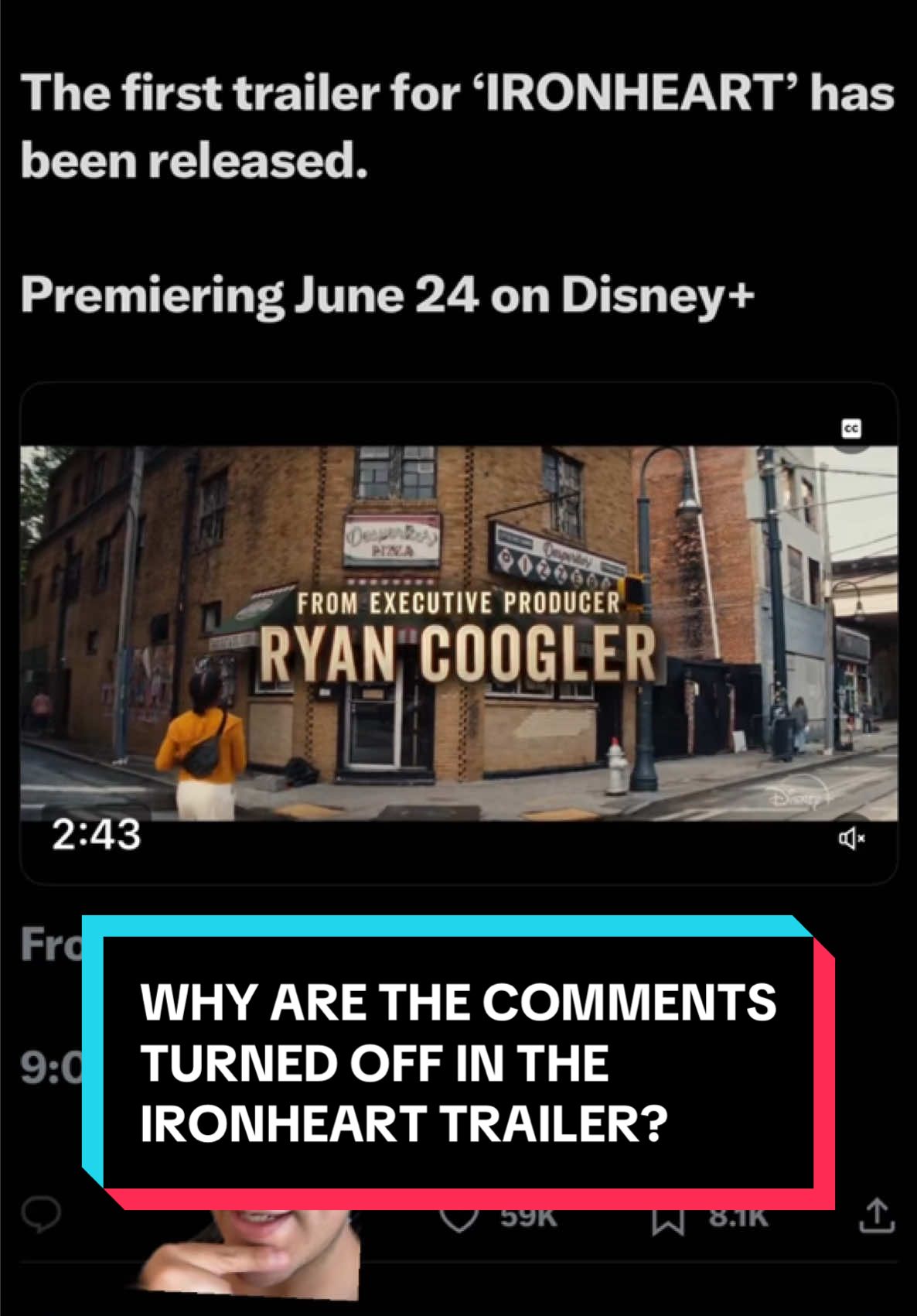 Why are the comments turned off in the ironheart trailer #ironheart #racism #marvelrivals #marvelrivalsgame #marvelavengers #fyp #fypage #fypシ゚viral #foryoupage #marvel #marvelstudios #marvelcomics #marveltok #marveledit #marvelfan #marveledits #mcu #mcuedit #mcutok #mcutiktok #deadpool #deadpoolwolverine #deadpoolmovie #wolverine #spiderman #avengersdoomsday #xmen #xmen97 #xmen97series #fantasticfour #drdoom #rdj #thunderbolts #newavengers 
