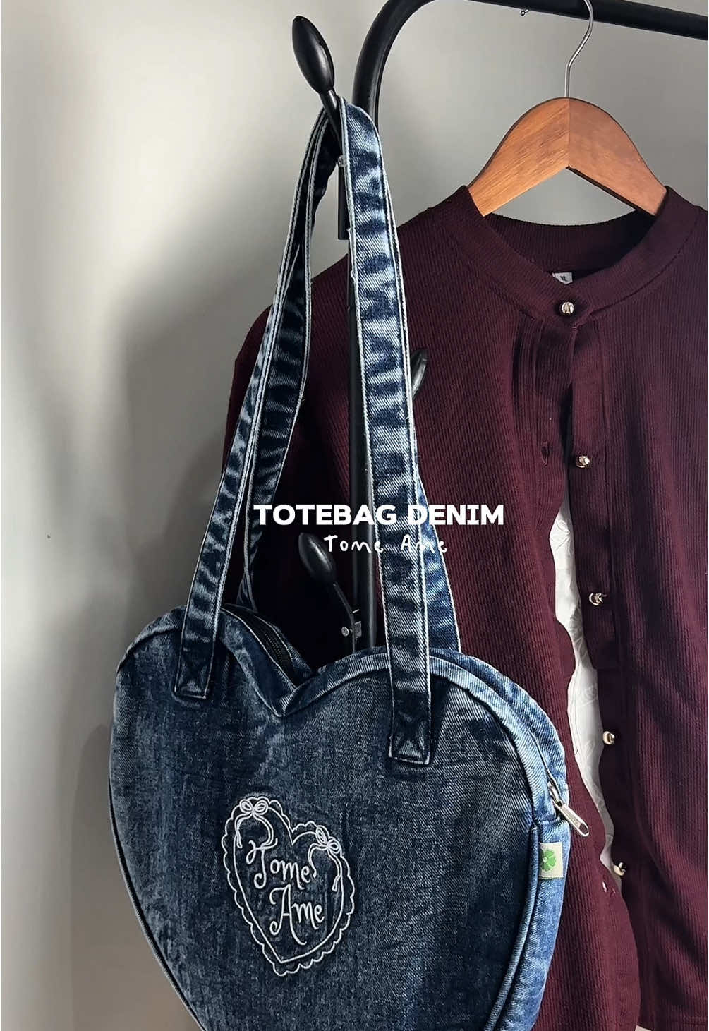 ToteBag baru 🩵 #totebagdenim #totebagaesthetic #tomeame #satukontentiaphari 