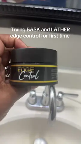 Trying Bask and Lather Edge Control for first time on my 4c hair. Definitely had my edges laid. Non greasy, and no white residue. 10/10‼️#baskandlatheredgecontrol #baskandlatherreview #baskandlatherco ##natural4chair 