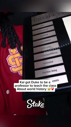 Kai got Duke to be a  professor to teach the class About world history 😭❤️‍🩹#fyp #kaicenat #viral #dukedennis 
