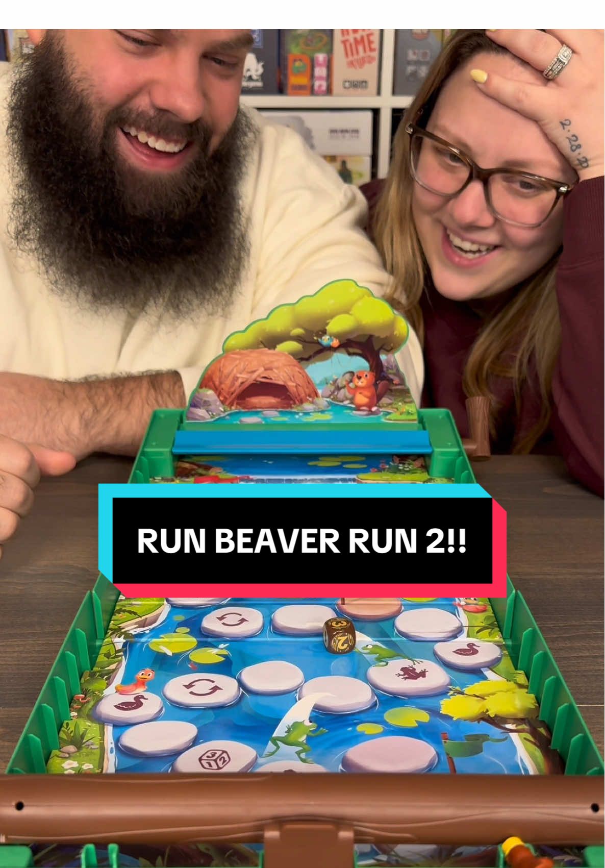 Avoid The Log In This Game Of Beaver Run! #boardgames #GameNight #couple #fun 