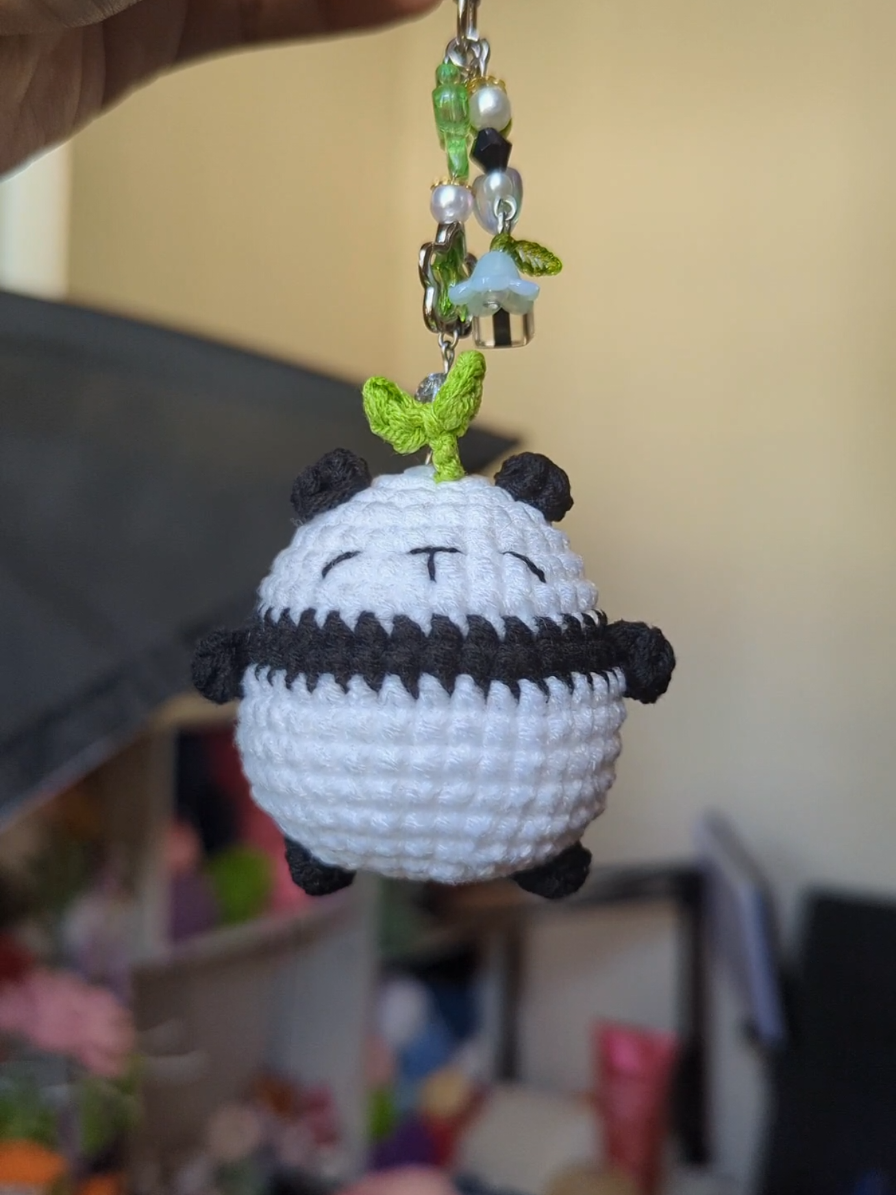Crochet Panda 🐼 Tutorial is available on my YT channel ☺️ #panda #crochetpanda #crochetideas #crochetwithmai #amigurumi #keychain #crochetkeychain #crochettutorial 