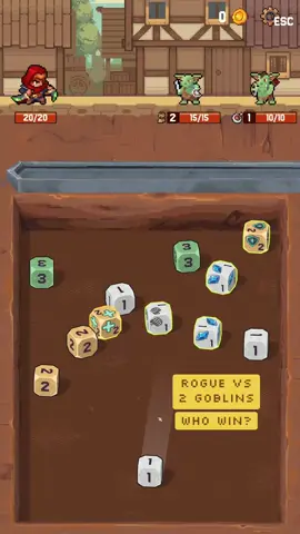 Rogue vs. Two Goblins - place your bets! Will poison strategy triumph over the goblin gang? 🗡🆚👺👺 Watch till the end for an epic finish! #gaming #indiegame #roguelike #pixelgames #battlescenes #classicfight #gamecharacters