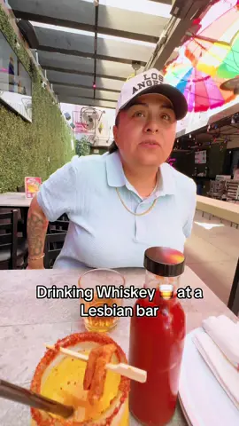 Drinking Whiskey 🥃 at a Lesbain bar  #wlw #lesbian #Pride #pride2025 #fyp 