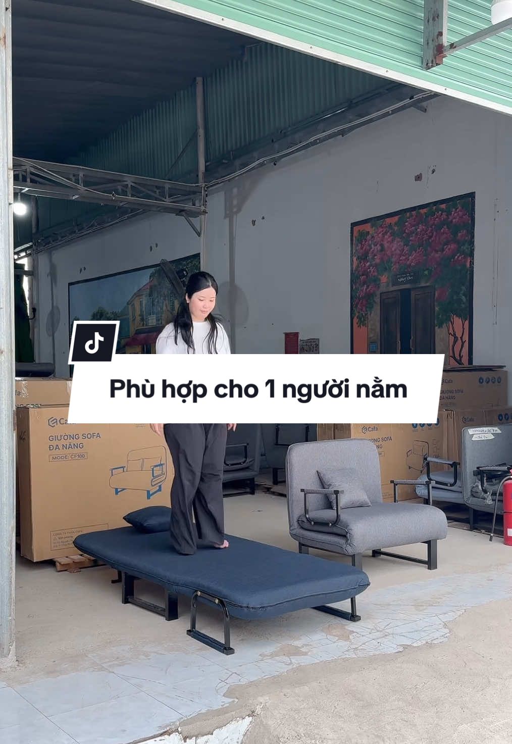 Giường sofa gấp gọn đa năng #giadung #giadungtienich #giadungthongminh #sofa #sofabed #xuhuong 