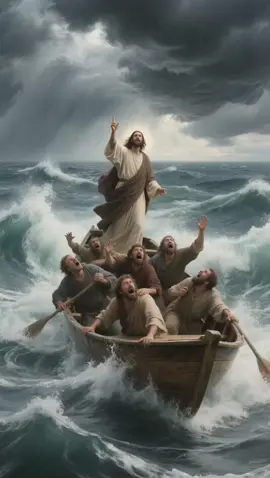 Jesus and his disciples were travelling across the sea in a boat when suddenly a great storm arose and the boat was almost submerged. The disciples were terrified, but Jesus rebuked the wind and waves, and the wind stopped and the sea calmed, showing the disciples his power over nature.#jesus #viral #cross #jesuscristo #amen #bible #christ #holyspirit #explore #reels #shorts #trendingvideo #foryou #fyp #fy #tik_tok 