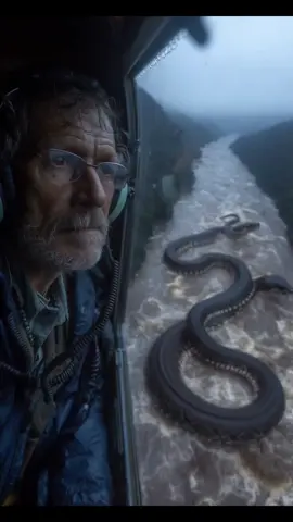POV: You’re a biologist surveying the Amazon… and you spot THIS 🐍😰 We came here to study river ecosystems. 🧬🌿 Standard aerial survey. Nothing unusual. Until we passed over a bend in the Amazon… That’s when I saw it. A shape — too long to be a boat, too smooth to be a log. Then it moved. The head broke the surface. The body followed… and kept going. Scale after scale, coiling, gliding through the muddy water like it owned the river. 🐍🌊 I froze. My breath caught. My palms were sweating through my gloves. 😓 I’ve studied snakes my whole life… But nothing prepared me for this. Not in any journal. Not in any fossil. I don’t know what this is. And I don’t think we’re alone up here anymore. Comment “GET OUT NOW” if you would’ve jumped from the chopper 🪂🐍 Comment “I SAW IT MOVE” if you spotted the tail at 0:05 👀#gaint #fyp #amazon #jungle #python #snake 