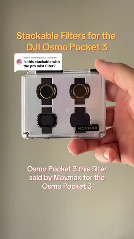 Replying to @halalgurlz Stackable Filters for the DJI Osmo Pocket 3 #dji #djiosmopocket3 #pocket3 #djiosmo #djiglobal #osmopocket3 #vlogcamera #movmax @Movmax_usa @MOVMAX SHOP 