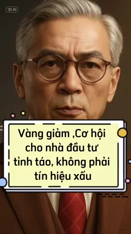 Vàng giảm ,Cơ hội cho nhà đầu tư tỉnh táo, không phải tín hiệu xấu#laogiadautu #xuhuongtiktok 