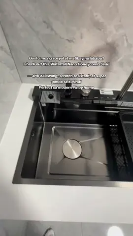 LEVEL UP your kusina with this Waterfall Nano Honeycomb Sink! Made with premium 304 stainless steel, this beauty isn’t just aesthetic, it's heavy duty! Anti-kalawang, scratch-resistant, soundproof, at may modern waterfall feature—perfect para sa mga gusto ng minimalist yet elegant na vibe. Kung mahilig ka sa pagluluto o gusto mo lang ng malinis at maayos na kusina, this sink is a total game-changer! Pwedeng pang small condo o big family kitchen—matibay, maganda, sulit! DM to order / check out link in bio! Limited stocks lang, Budol responsibly! #WaterfallSink #NanoHoneycombSink #304StainlessSteel #StainlessSteelSink #ModernSink #KitchenSinkPH #KusinaGoals #KitchenUpgradePH #HomeImprovementPH #KusinaEssentials #TiktokBudolPH #BudolFindsPH #OnlineFindsPH #TiktokMadeMeBuyIt #AddToCartPH #CondoFindsPH #HouseDecorPH #PinoyHomeStyle #FYP #ForYouPH