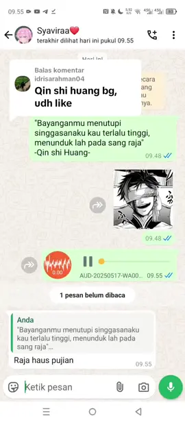 Membalas @idrisarahman04done🔥jangan salfok raja haus pujian🗿#recordofragnarok#shumatsunovalkyrie#animeedits#fypシ゚#waedit#qinshihuang#qsh 
