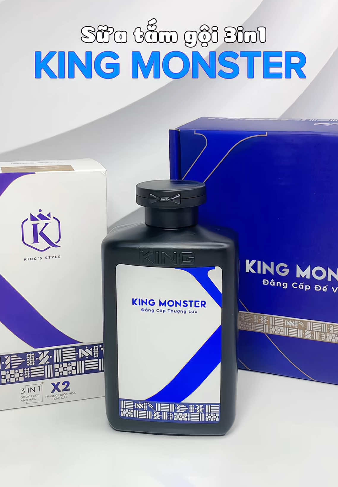 Sữa tắm 3in1 King Monster lưu hương lên đến 6h #kingmonster #suatam3in1 #suatamnam #quatangnguoiyeu 