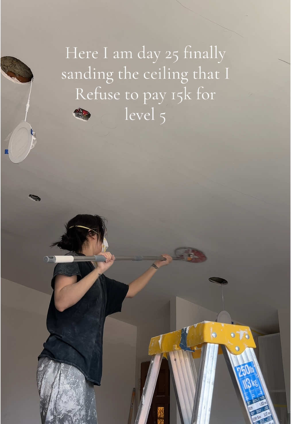 I think I really hate sanding… #fyp #DIY #drywall #renovation #funny #sarcasm #sanding #creatorsearchinsights #motivation 