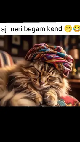 AJ Meri begam kendi🫢😂 #foryou #foryoupageofficial #viralvideo #funnycat #fyp 