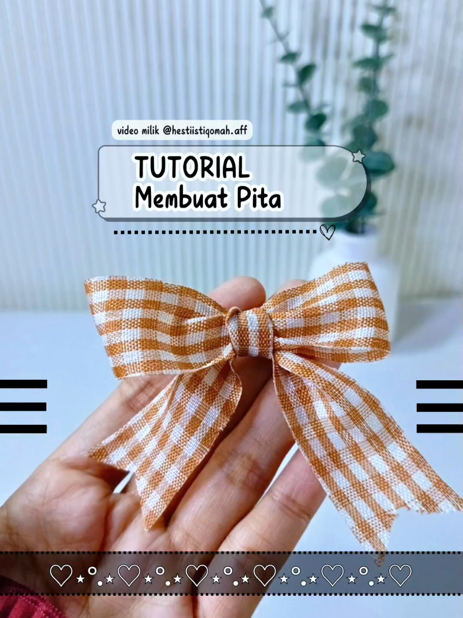 Tutorial Membuat Simpul Pita Mudah Cepat #pita #pitakain #tutorial #tutorialmembuatpita 