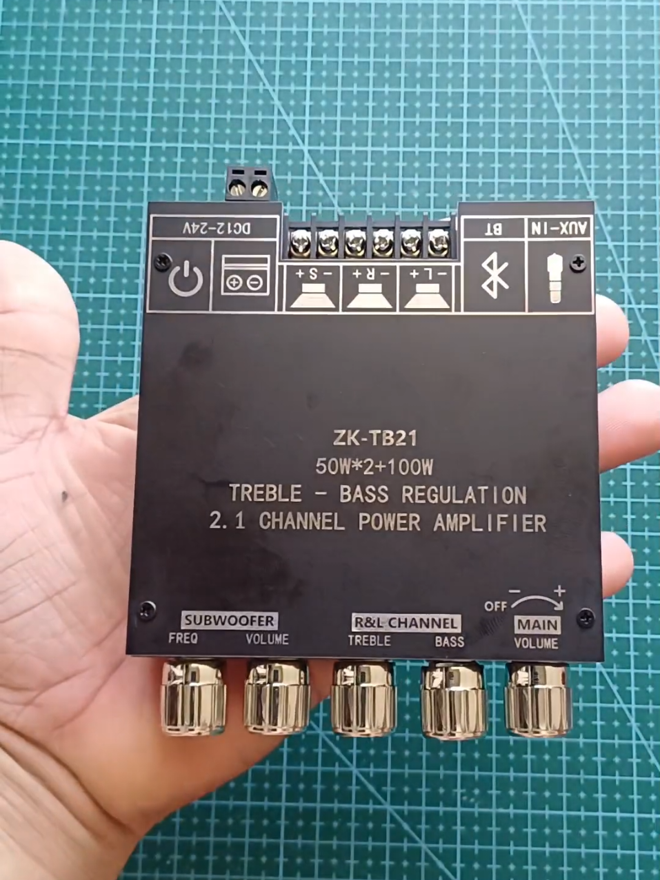 ZK-TB21 2.1 Channel Power Amplifier  50W*2 + 100W #TechReview #AmplifierBoard #ZKTB21 