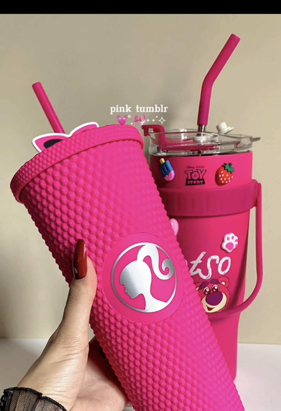 tiba tiba banget suka koleksi tumblr pink 💓✨ #tumblr #tumblraesthetic #tumblrbarbie #tumblrlotso #barbie #lotso #tumblrpink #miniso #minisoxbarbie #botolminum