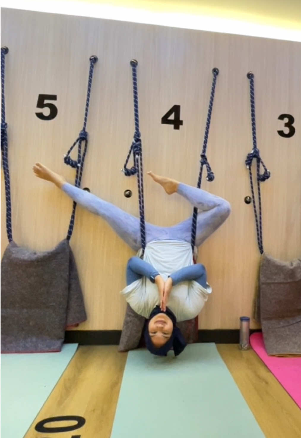 Wall & ropes yoga🥳🤩  #wallropesyoga #yogagirl #yogapractice #yogapose #fyp #fypage #abc #abcxyz 