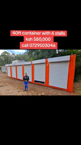 40ft container fabricated into 6 stalls ksh 580,000  comes with ( partitioning, wiring  , paint and the roller shutter doors) Location:Thindigua Kiambu Road   #videoviral #sale #creatorsearchinsights #fyp 