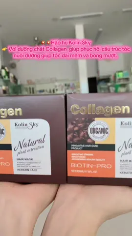 💥💥Hấp hũ Kolin Sky là dòng hấp được bán chạy nhất nhà e ạ 🥰🥰 👉 Với dưỡng chất Collagen  giúp phục hồi cấu trúc tóc, nuôi dưỡng giúp tóc dai mềm và bóng mượt.  👉 Collagen là một loại Protein cần thiết để bảo vệ các sợi tóc, liệu pháp phủ Collagen  cho tóc đang được đông đảo phái đẹp quan tâm và muốn thử nghiệm bởi nó không chỉ giúp phục hồi mái tóc hư tổn mà còn cố định và làm thẳng mái tóc xoăn rối.  👉 Ngay cả những lọn tóc bất trị nhất cũng sẽ dễ dàng vào nếp và bóng bẩy hơn sau khi được phủ Collagen .
