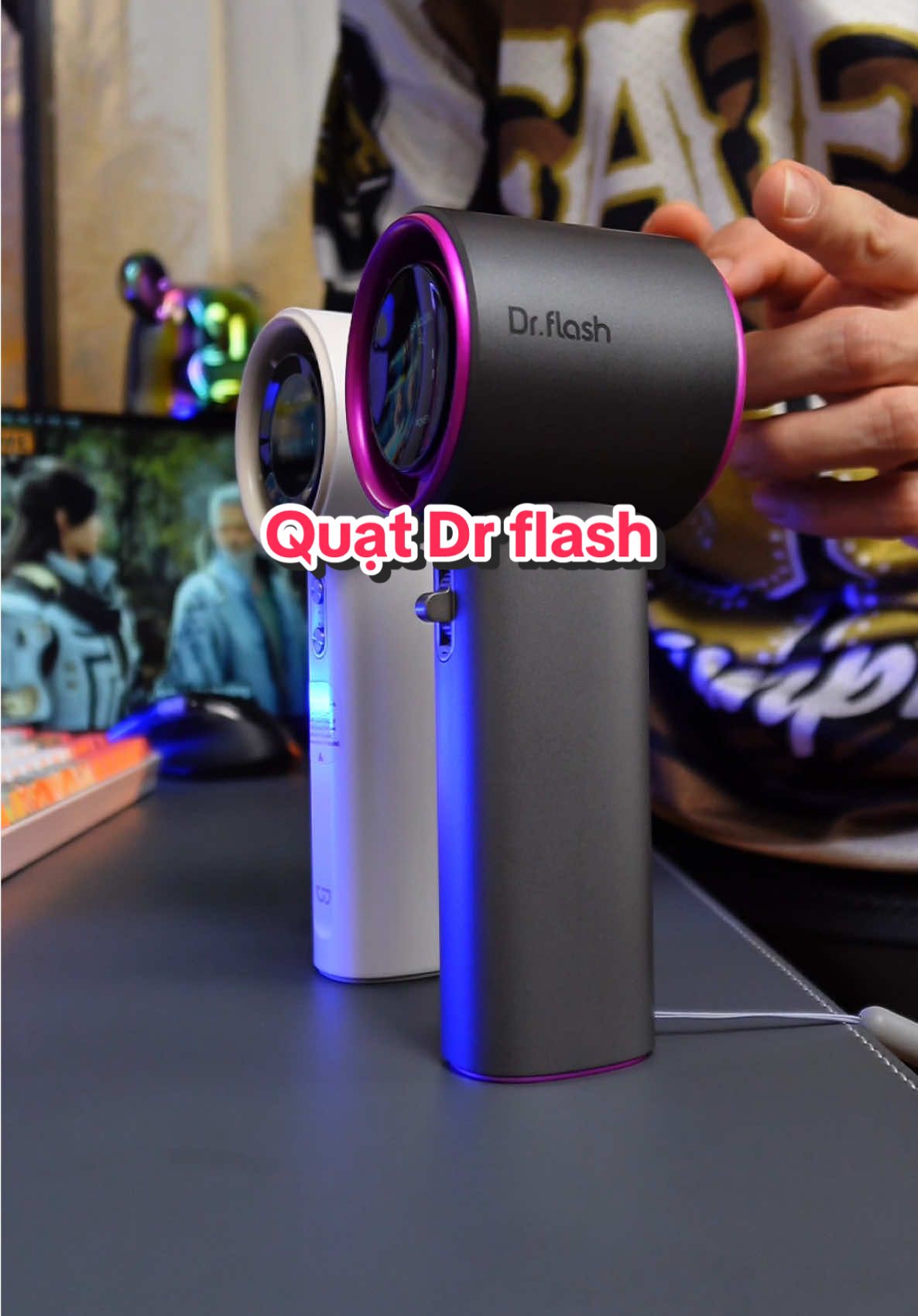 Quạt cầm tay đẹp mà gió mạnh lắm nha mọi người #ongbobaconreview #LearnOnTikTok 