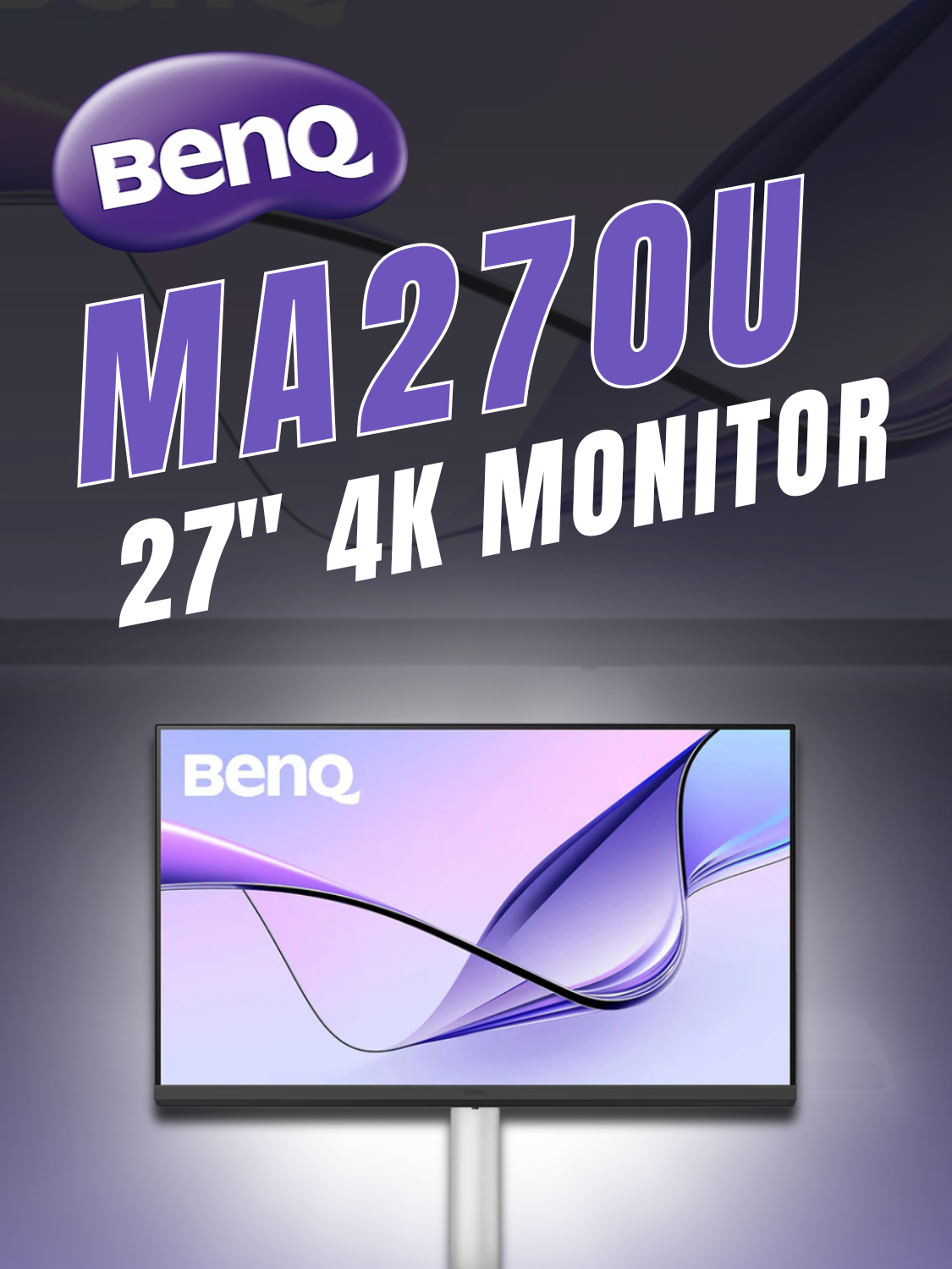 💻✨ Experience brilliant 4K visuals and seamless performance on both Mac and Windows with the BenQ MA270U 27