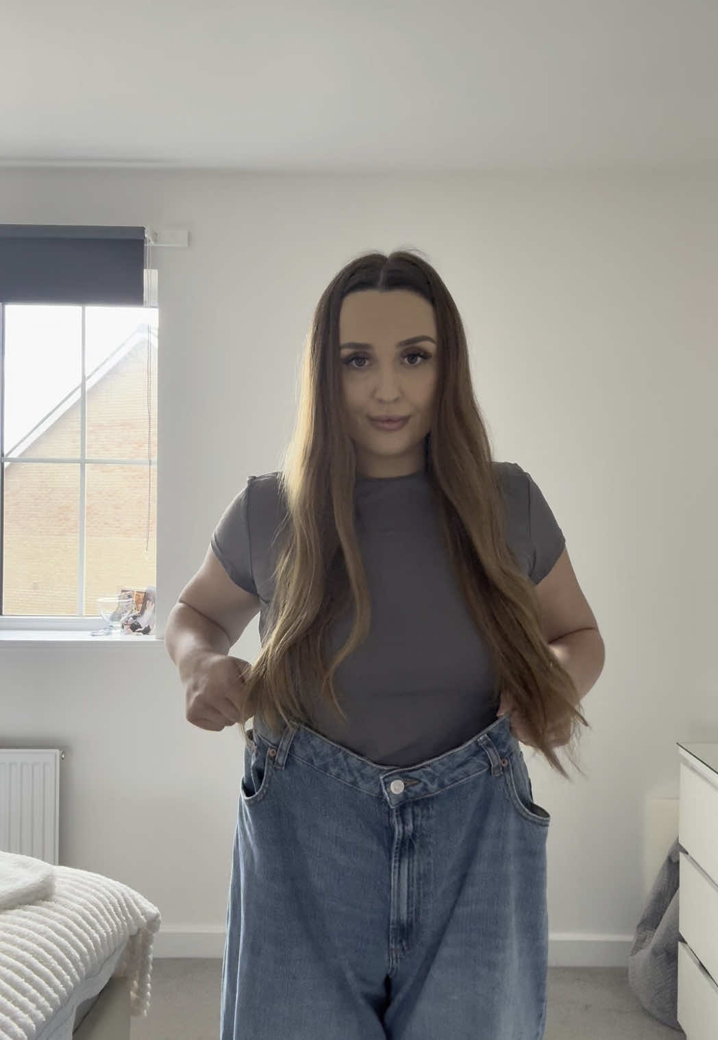 Same outfit 2 months apart🫣 #mounjaro #mounjaroupdate #mounjaroresults #glp1 #weightlosstransformation 