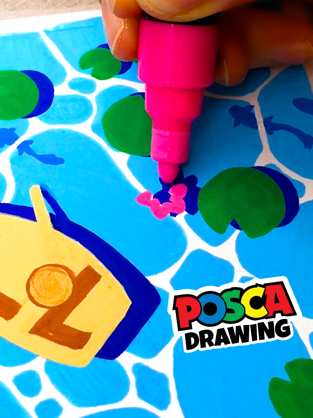 I draw with Posca markers, it's super relaxing 😌💚💙🩷 #posca #drawingtutorial #relaxing #drawingtutorial #foryou