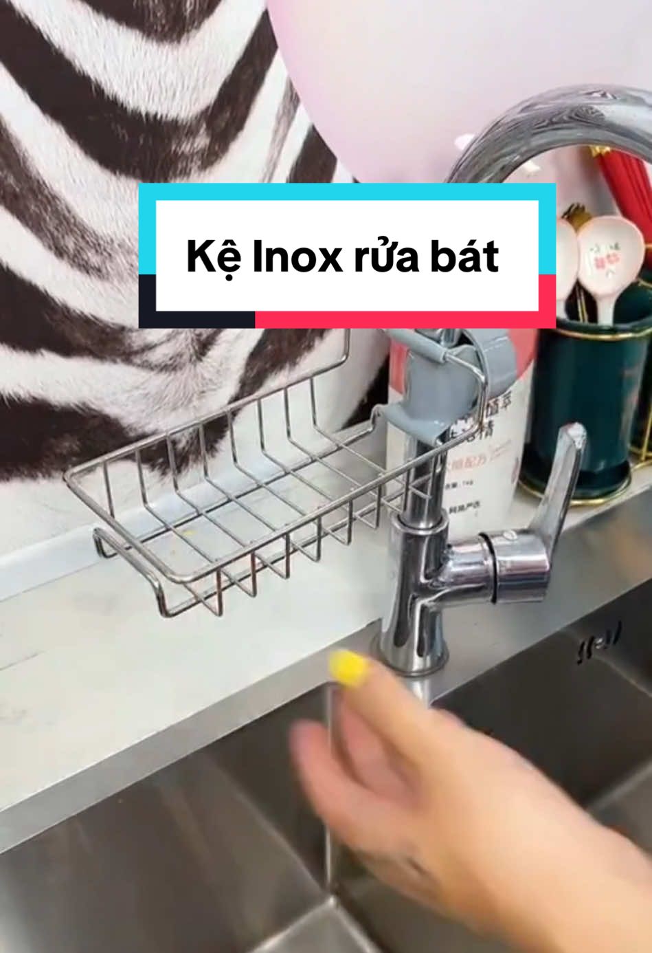 Kệ Inox Để Đồ Rửa Chén, Giá Inox Đựng Giẻ Rửa Bát Siêu Chắc Chắn ##xuhuong##tienich##nhabep##ruabat##giatreo##keruabat